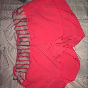 Size 6 hot pink speed up lululemon shorts!
